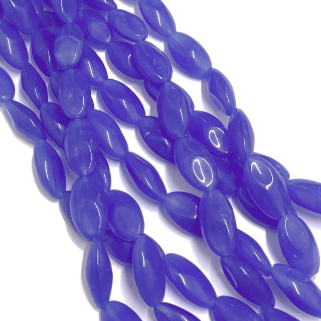 CRISTAL CHECO AZUL LAVANDA OVAL 22X12MM (X TIRA)