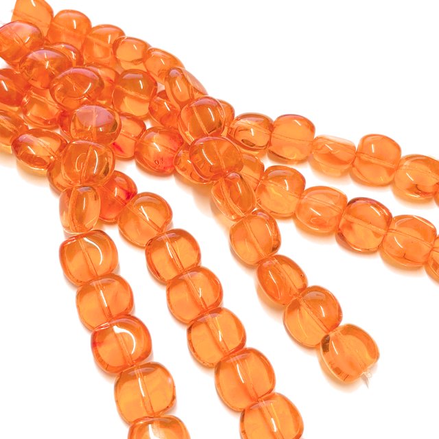 CRISTAL CHECO NARANJA 15X17MM (X TIRA)
