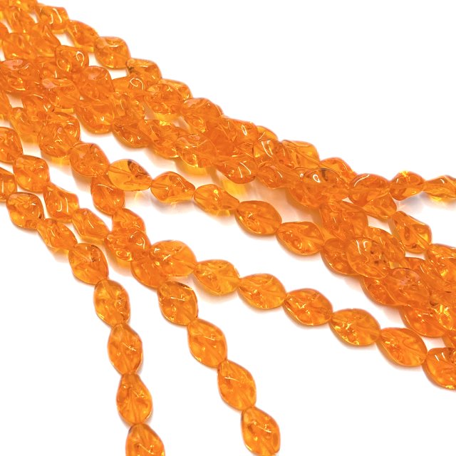 CRISTAL CHECO NARANJA ROMBO 13X9MM (X TIRA)