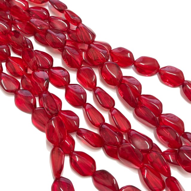 CRISTAL CHECO ROJO 19X14MM (X TIRA)