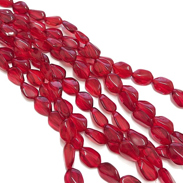 CRISTAL CHECO ROJO 16X11MM (X TIRA)