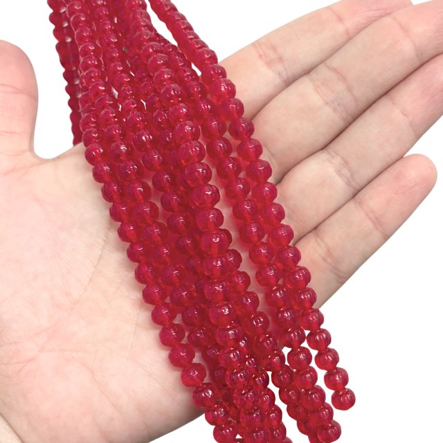 CRISTAL CHECO ROJO DONA 6X7MM (X TIRA)