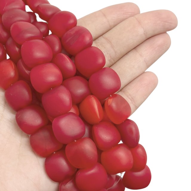 CRISTAL CHECO ROJO 15X17MM (X TIRA)