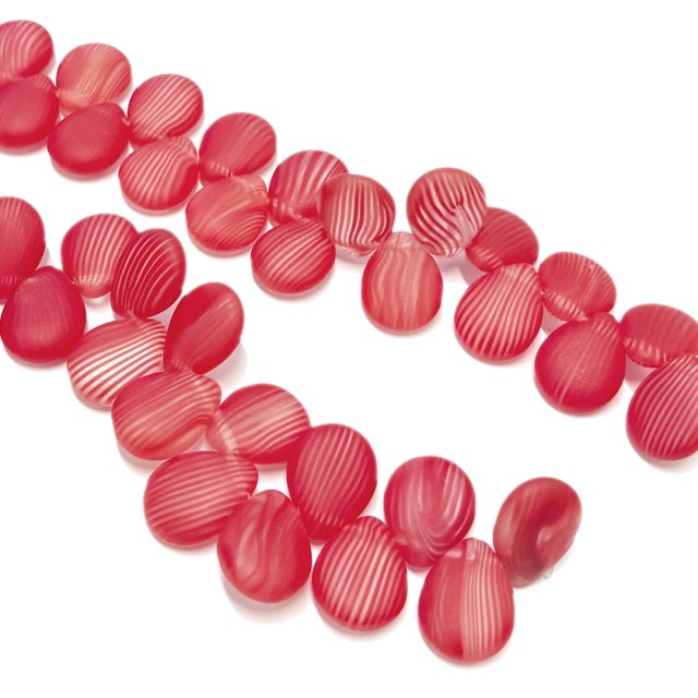 CRISTAL CHECO ROJO LAGRIMA 20X15MM (X TIRA)