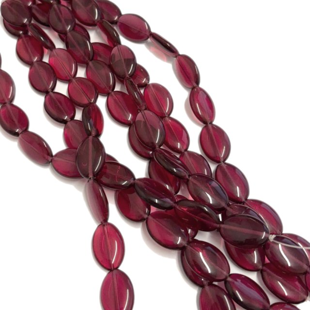 CRISTAL CHECO PURPURA ROSADO OVAL 19X13MM (X TIRA)