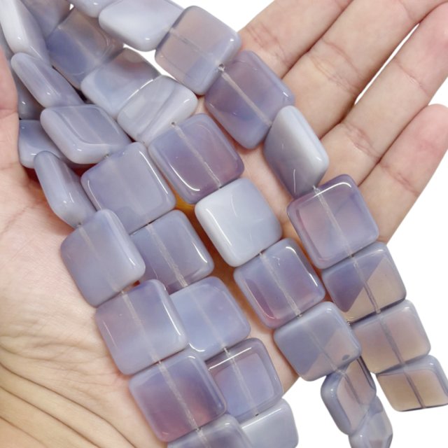 CRISTAL CHECO VIOLETA LILA CUADRADO 20MM (X TIRA)