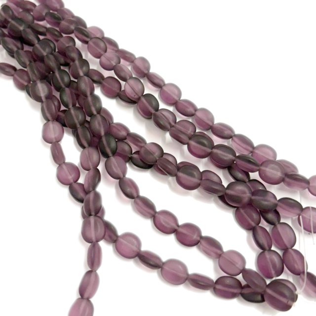 CRISTAL CHECO VIOLETA OVAL 10X10MM (X TIRA)