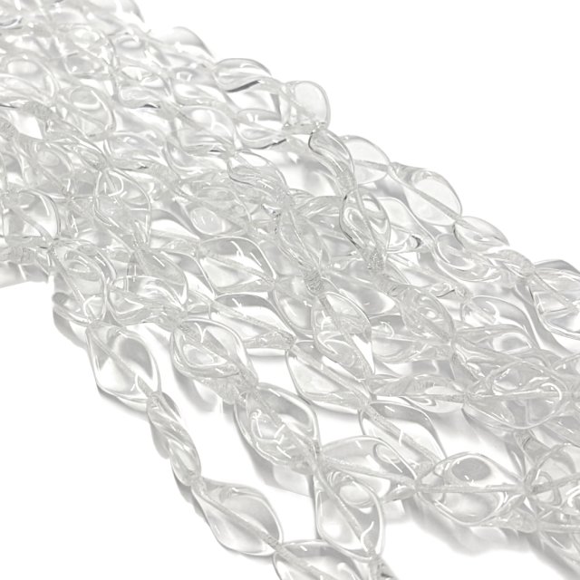 CRISTAL CHECO TRANSPARENTE ROMBO 18X12MM (X TIRA)