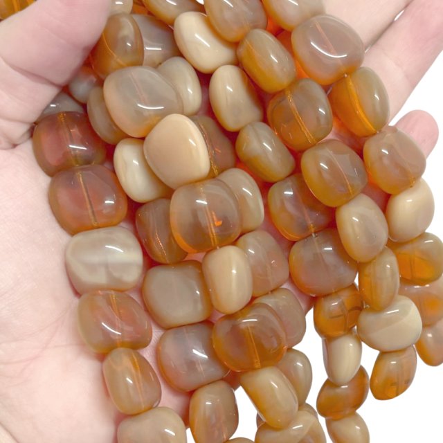 CRISTAL CHECO BEIGE 15X17MM (X TIRA)