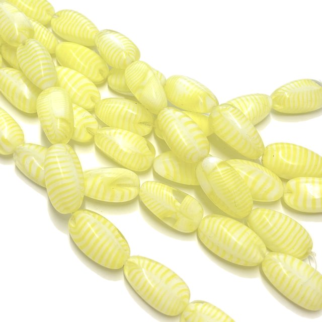 CRISTAL CHECO AMARILLO OVAL 27X14MM