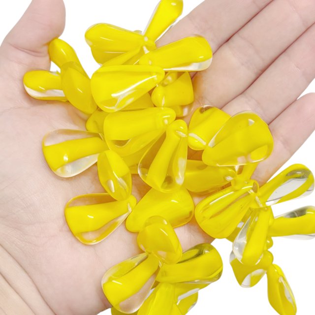 CRISTAL CHECO AMARILLO LAGRIMA 27X19MM