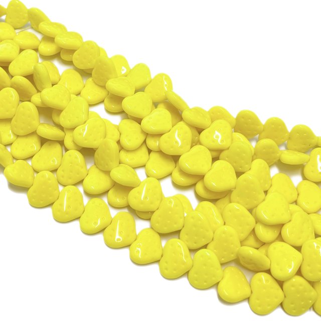 CRISTAL CHECO AMARILLO CORAZON 12X14MM