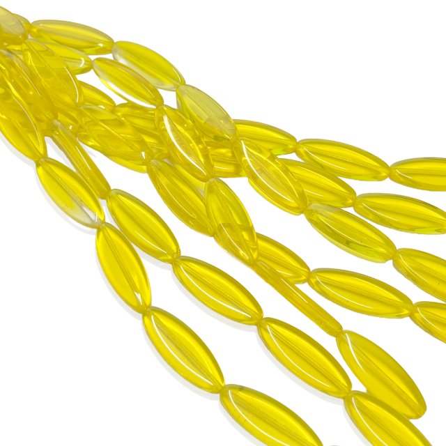 CRISTAL CHECO AMARILLO OVAL 30X11MM