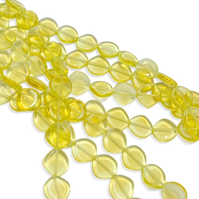 CRISTAL CHECO AMARILLO CIRCULO 14MM