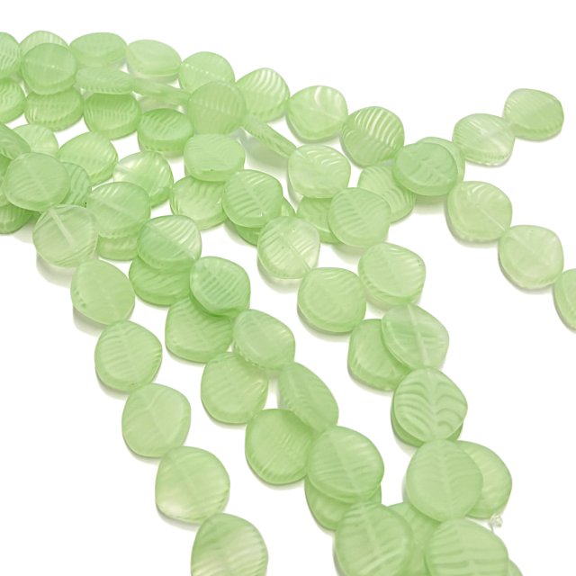 CRISTAL CHECO VERDE CIRCULO 15MM