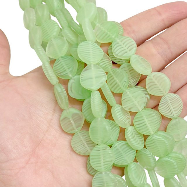 CRISTAL CHECO VERDE CIRCULO 15MM