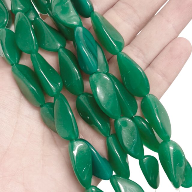 CRISTAL CHECO VERDE OVAL 24X13MM