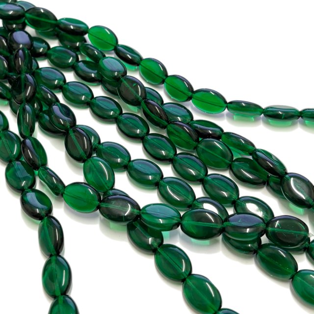 CRISTAL CHECO VERDE OVAL 15X11MM