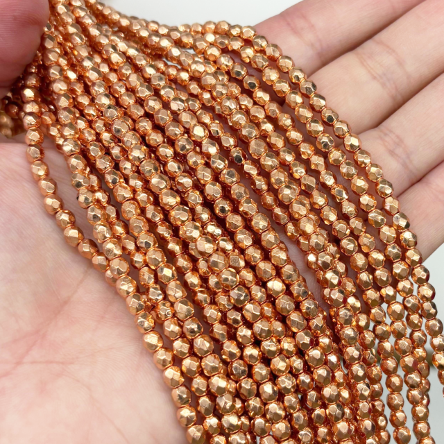 CRISTAL CHECO FACETADO 4MM COBRE (X TIRA)