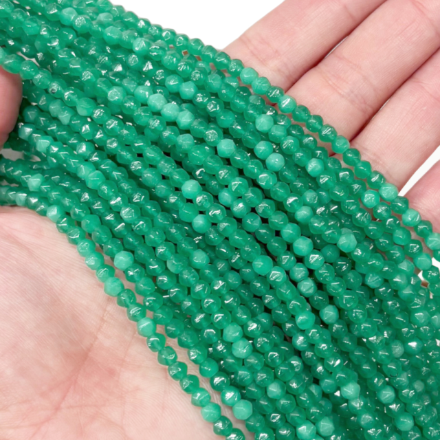 CRISTAL CHECO FACETADO 4.5-5MM VERDE (X TIRA)