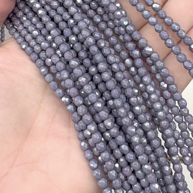 CRISTAL CHECO FACETADO 4MM TORNASOL VIOLETA (X TIRA)