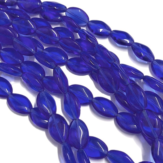 CRISTAL CHECO AZUL OVAL 18X12MM (X TIRA)