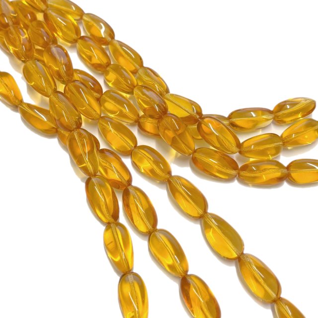 CRISTAL CHECO AMARILLO OVAL NB09 21X12MM (X TIRA)