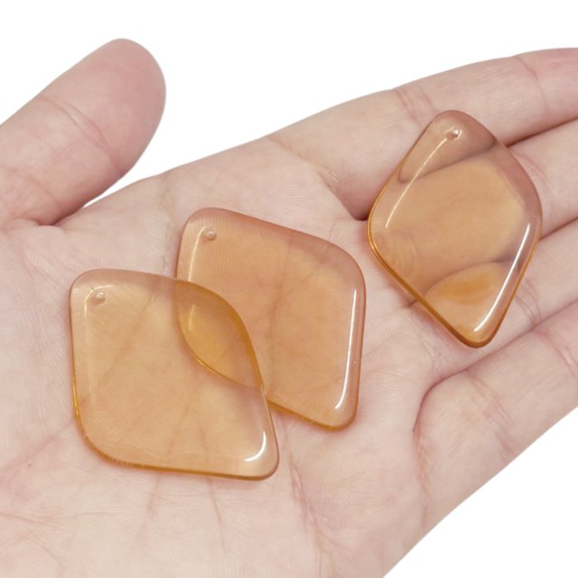 CRISTAL CHECO NARANJA - ROSADO 43X30MM