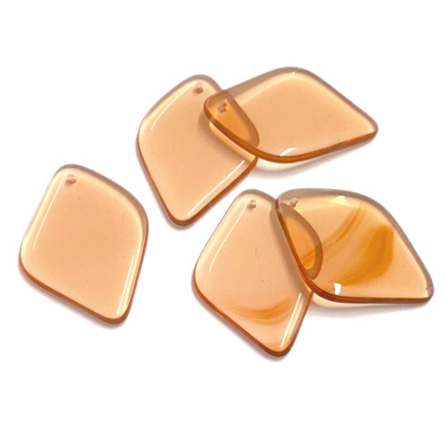CRISTAL CHECO NARANJA - ROSADO 43X30MM