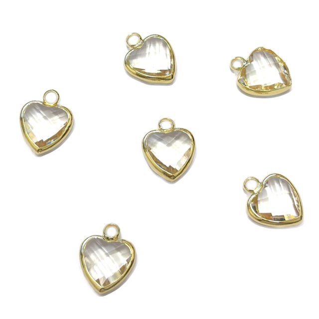 DIJE CORAZON CRISTAL 10MM - CRISTAL
