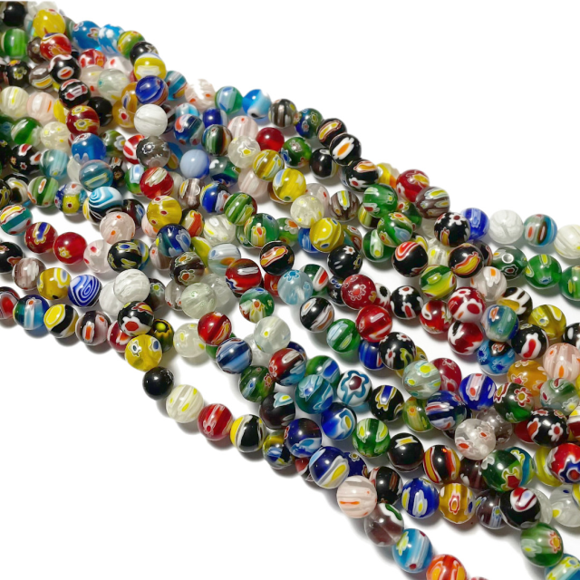 BOLITAS MURANO 10MM - MIX COLORES (X TIRA)