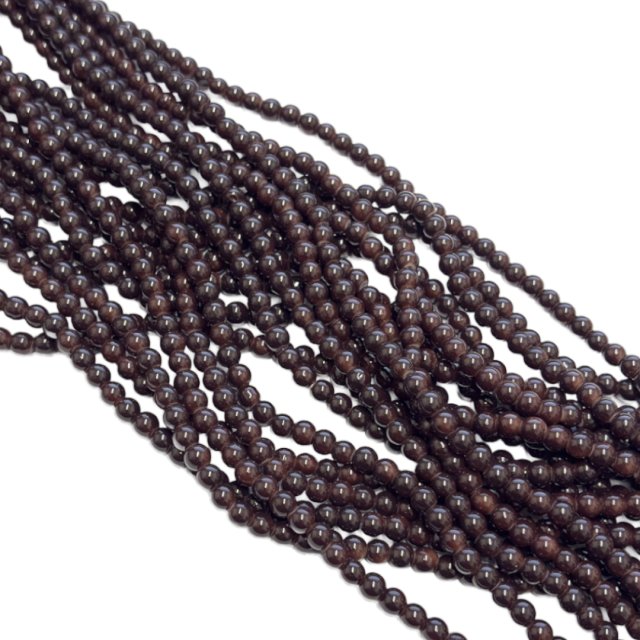 PERLAS VIDRIO PLENO 6MM - 36 MARRON OSCURO