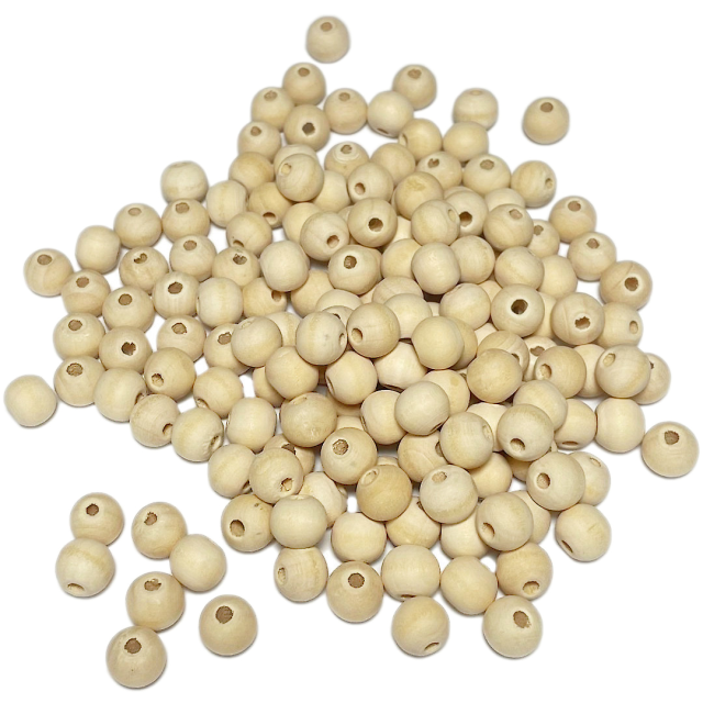CUENTAS MADERA BOLITA 8X7MM