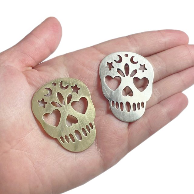 DIJE CALAVERA - CORAZONES 46X36MM ALP-LAT