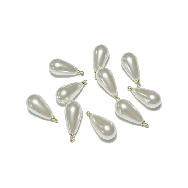 PERLAS PLASTICO LAGRIMA 18X10MM - CON ENGARCE