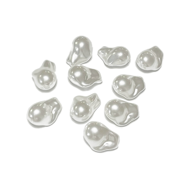 PERLAS PLASTICO IRREGULAR 23X16MM