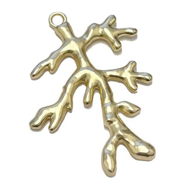 DIJE CORAL RAMA (MAR) XL 61X55MM - DORADO MATE