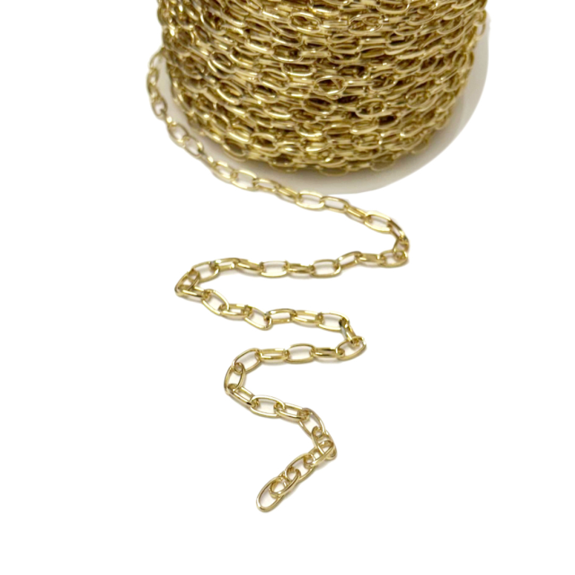 CADENA DERECHA (1X8X5MM) - ACERO BAÑO DE ORO