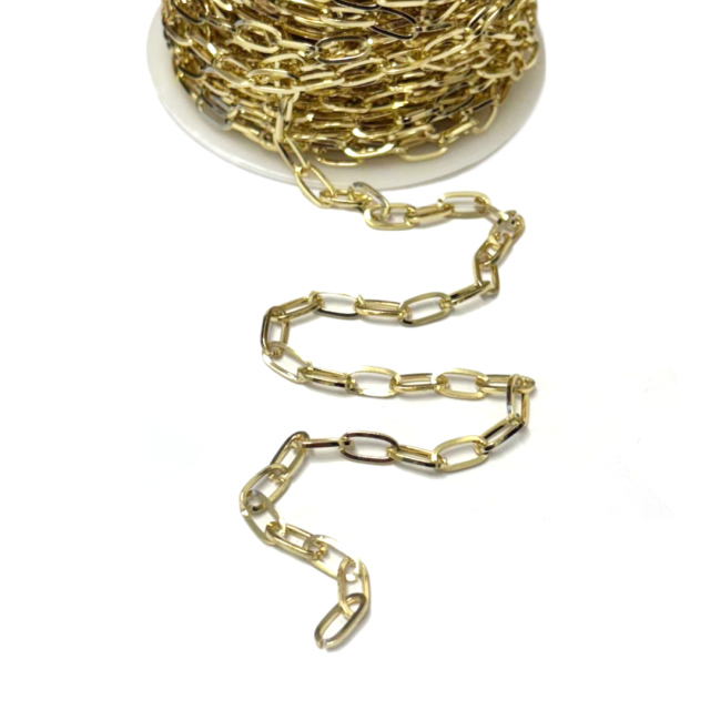 CADENA DERECHA (2X19X8MM) - ACERO BAÑO DE ORO