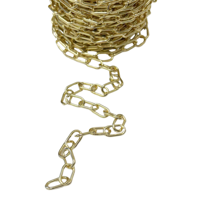 CADENA DERECHA (1.5X13X7MM) - ACERO BAÑO DE ORO