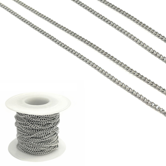 CADENA GRUME LN-1261CH (0.6X3X2.5MM) - ACERO