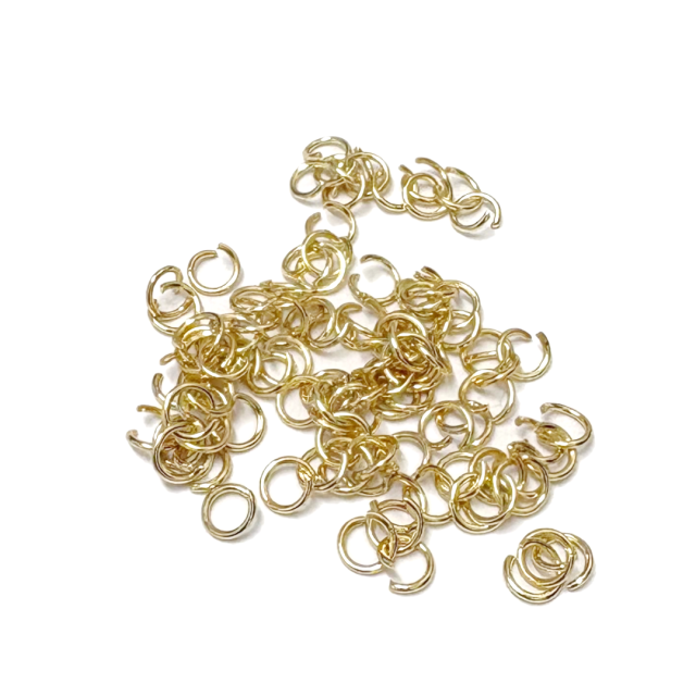 ARGOLLA 5X0.7MM - ACERO BAÑO DE ORO (ABIERTAS)