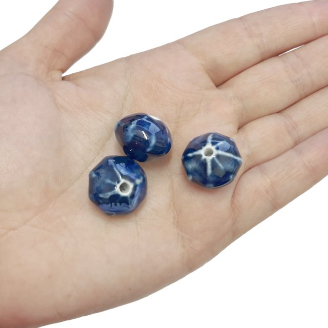 CERAMICA CALABAZA ROMBO 16X20MM - AZUL