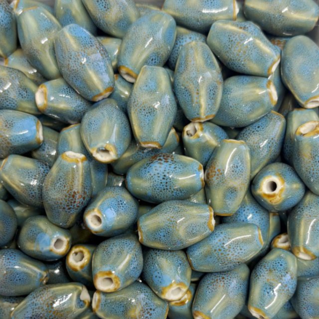 CERAMICA ROMBO 22X14MM - VERDE Y TURQUESA