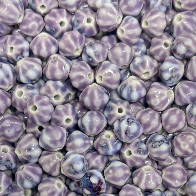 CERAMICA CALABAZA ROMBO 11X13MM - VIOLETA