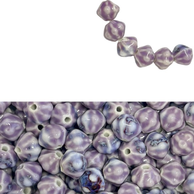 CERAMICA CALABAZA ROMBO 11X13MM - VIOLETA