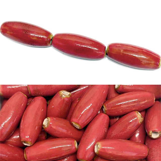 CERAMICA OVAL 30X12MM - ROJO