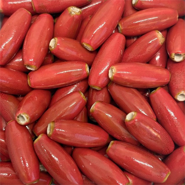 CERAMICA OVAL 30X12MM - ROJO