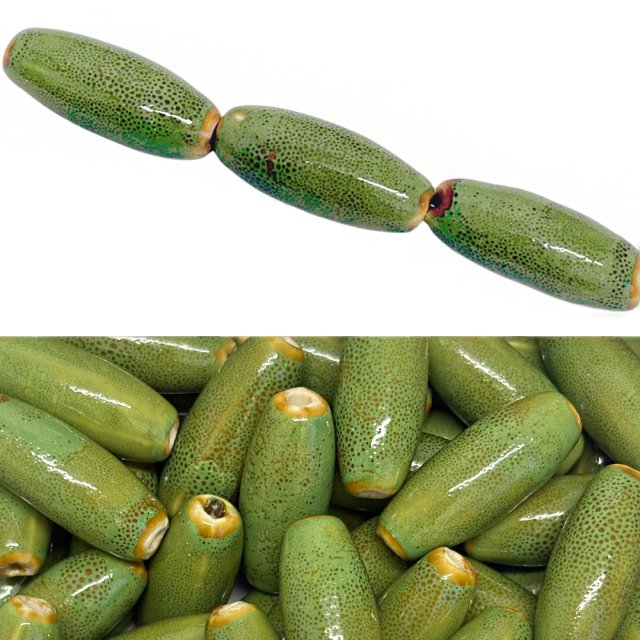 CERAMICA OVAL 30X12MM - VERDE