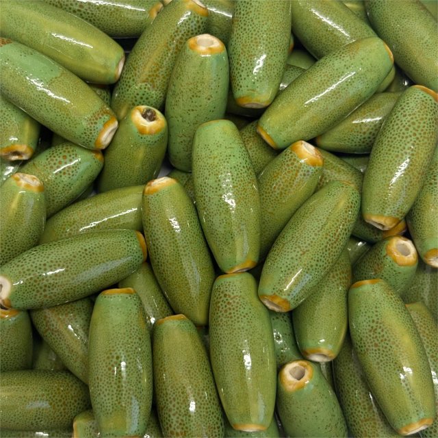 CERAMICA OVAL 30X12MM - VERDE